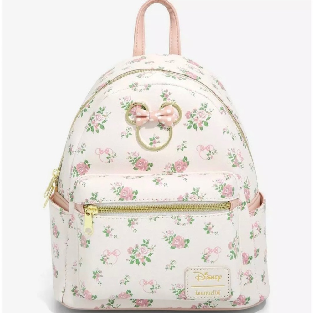 Loungefly Disney Minnie Mouse Pastel Floral Mini Backpack Hot Topic BNWT